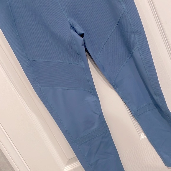 🆕 Zella Moto ribbed high waist ankle leggings Sz Large B9 - Picture 2 of 8